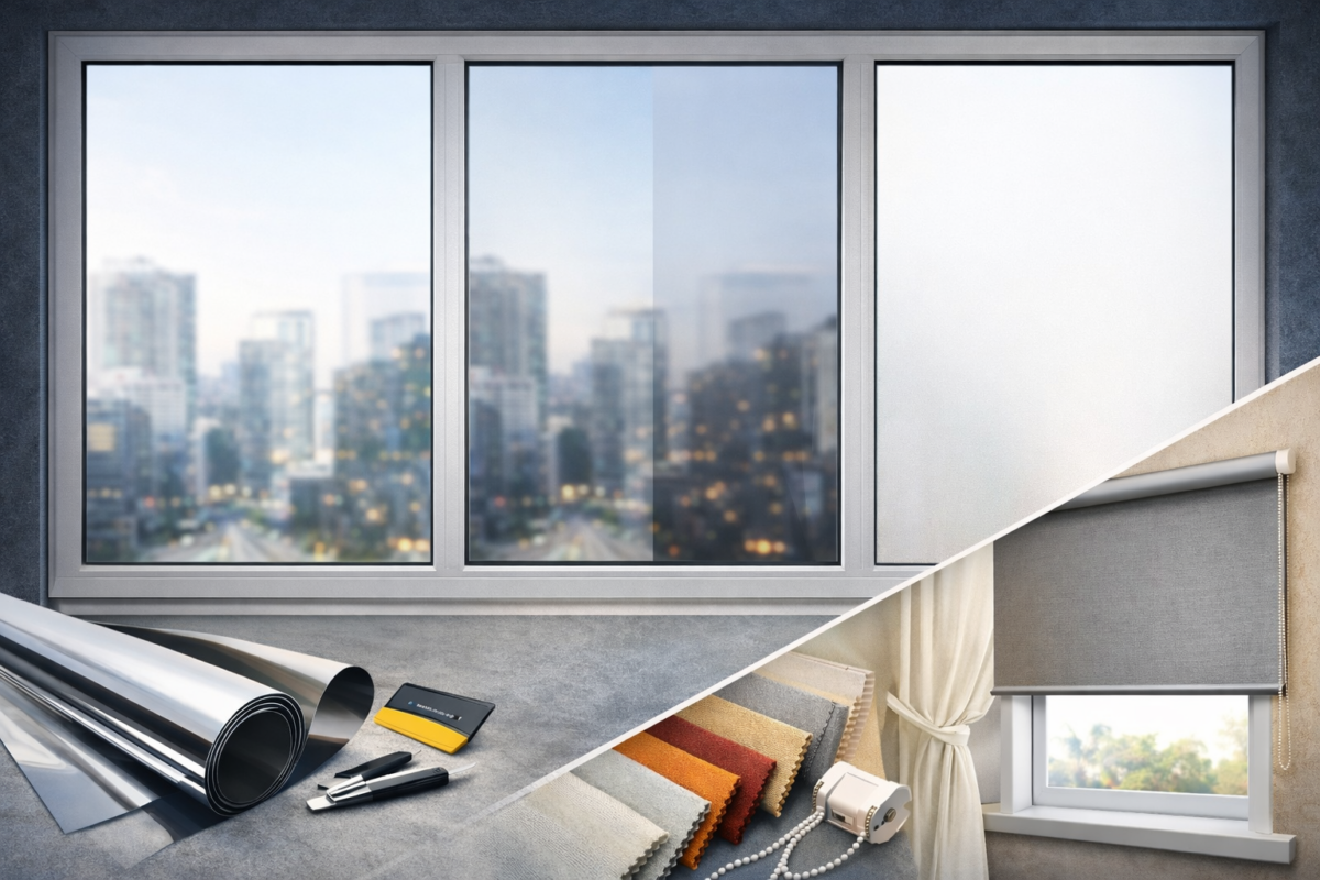 Plėvelė roletai ar užuolaidos