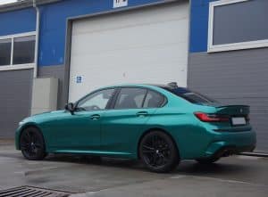 3 BMW (G20) spalvos keitimas į pearl green plėvelės spalvą