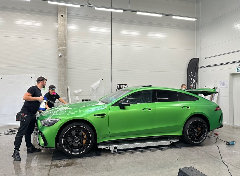 MB GT633S apklijavimas PPF matine plėvele