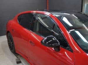 Apklijuotos chromuotos dalys ir veidrodėliai Porsche Panamera